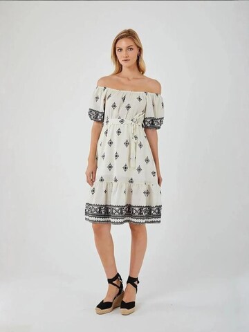 MixRay - Vestido de verão em bege: frente