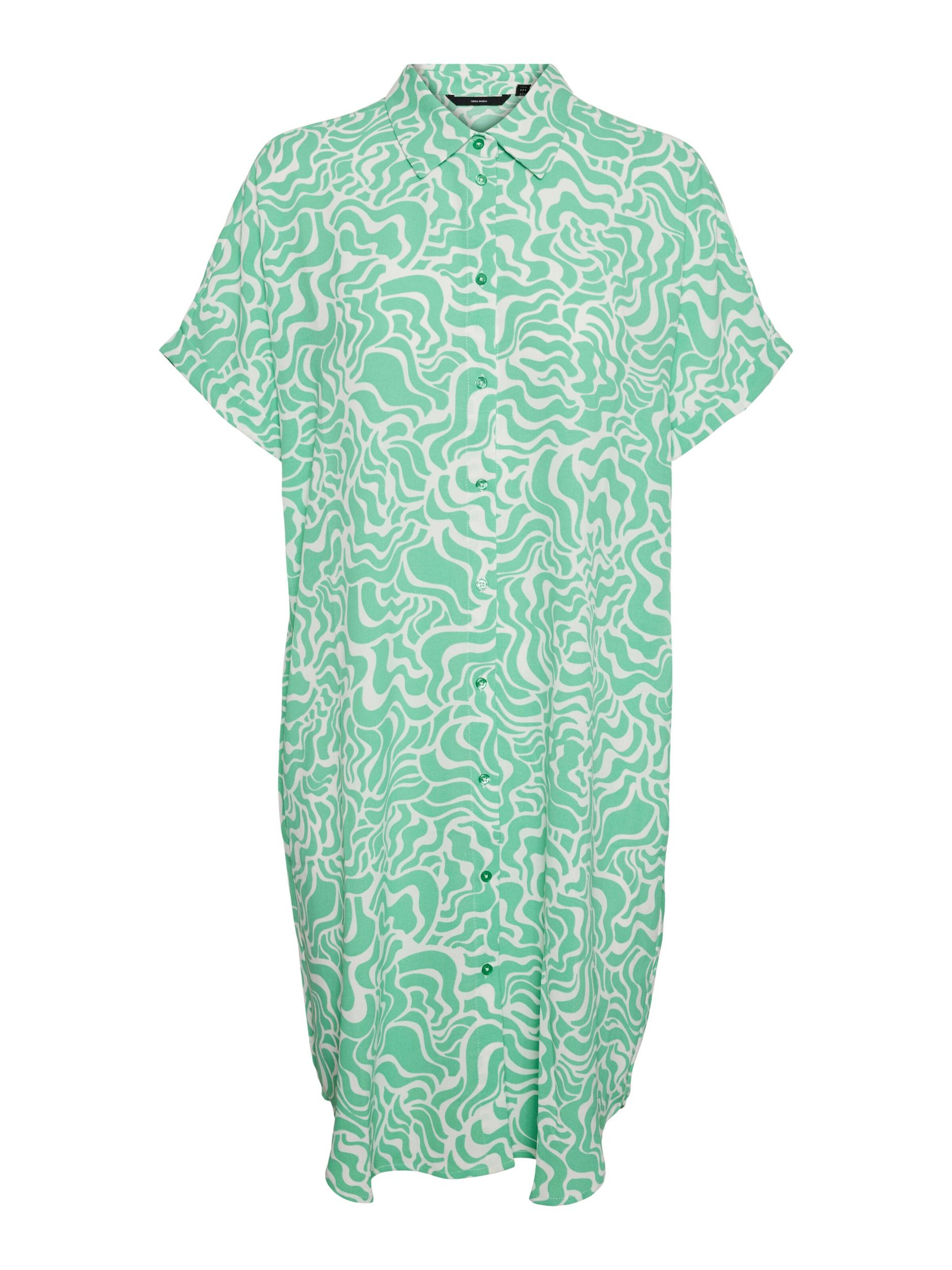VERO MODA Blousejurk in Groen: voorkant