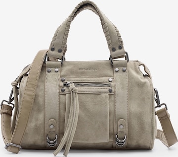 FREDsBRUDER Schultertasche 'Whipstitch Soul' in Grau: Vorderseite