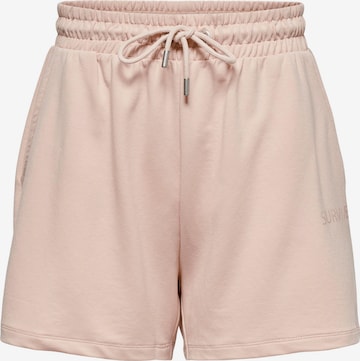 Pantaloni sport 'Frei' de la ONLY PLAY pe roz: față