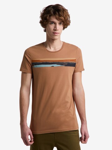 T-Shirt 'Horiz' Ragwear en marron : devant