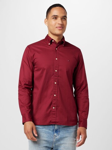 TOMMY HILFIGER Regular fit Zakelijk overhemd in Rood: voorkant