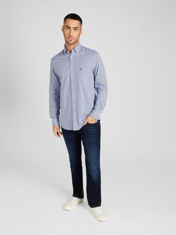 Coupe regular Chemise 'Seasonal Combi Check' FYNCH-HATTON en bleu