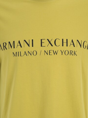 ARMANI EXCHANGE Rovný strih Tričko - Žltá