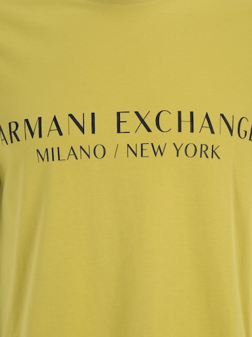 ARMANI EXCHANGE Rovný strih Tričko - Žltá