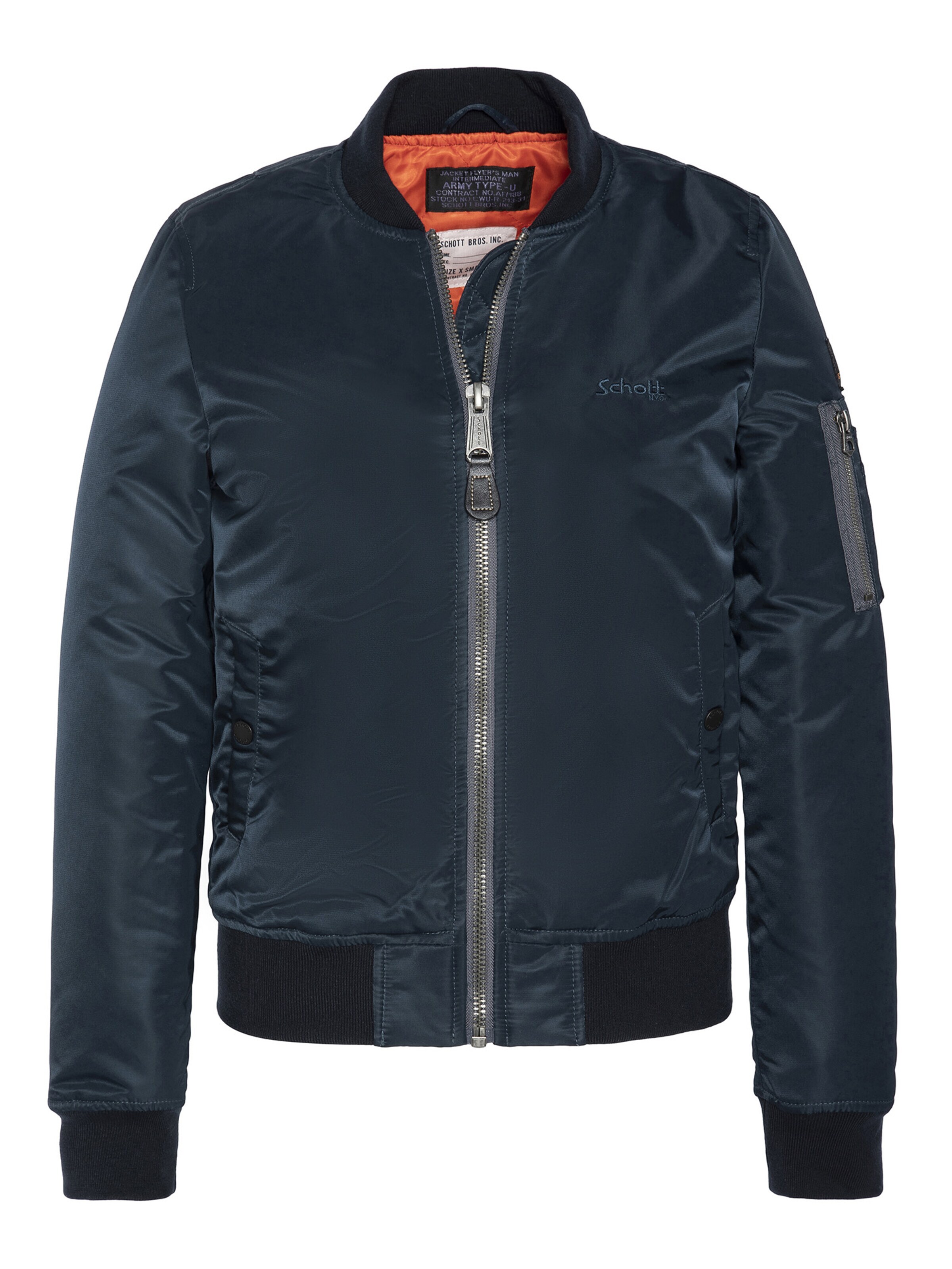 Schott NYC Between-Season Jacket in Blue: front