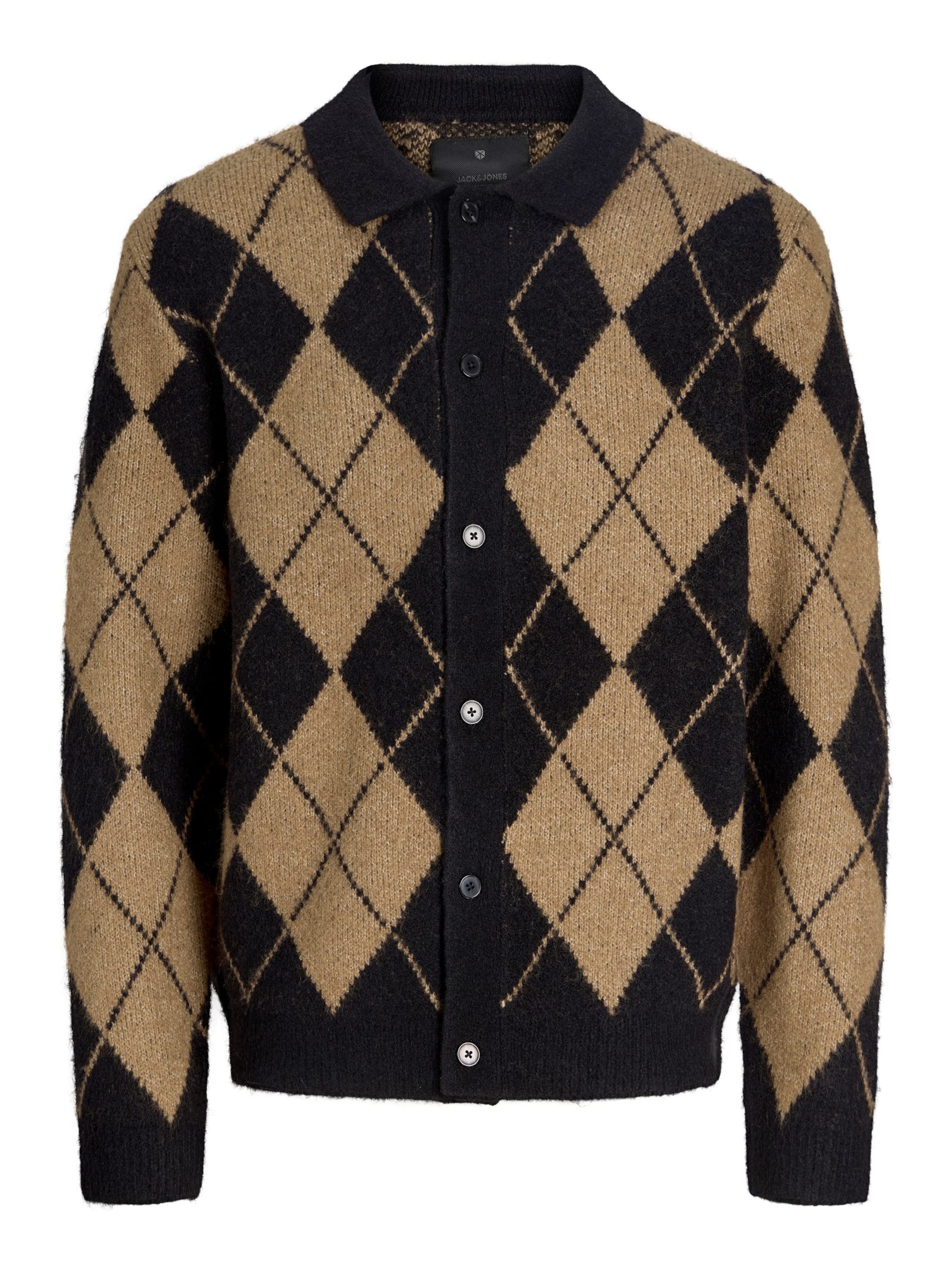 JACK & JONES Gebreid vest in Bruin: voorkant