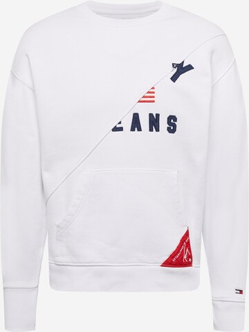 Tommy Remixed Sweatshirt i vit: framsida