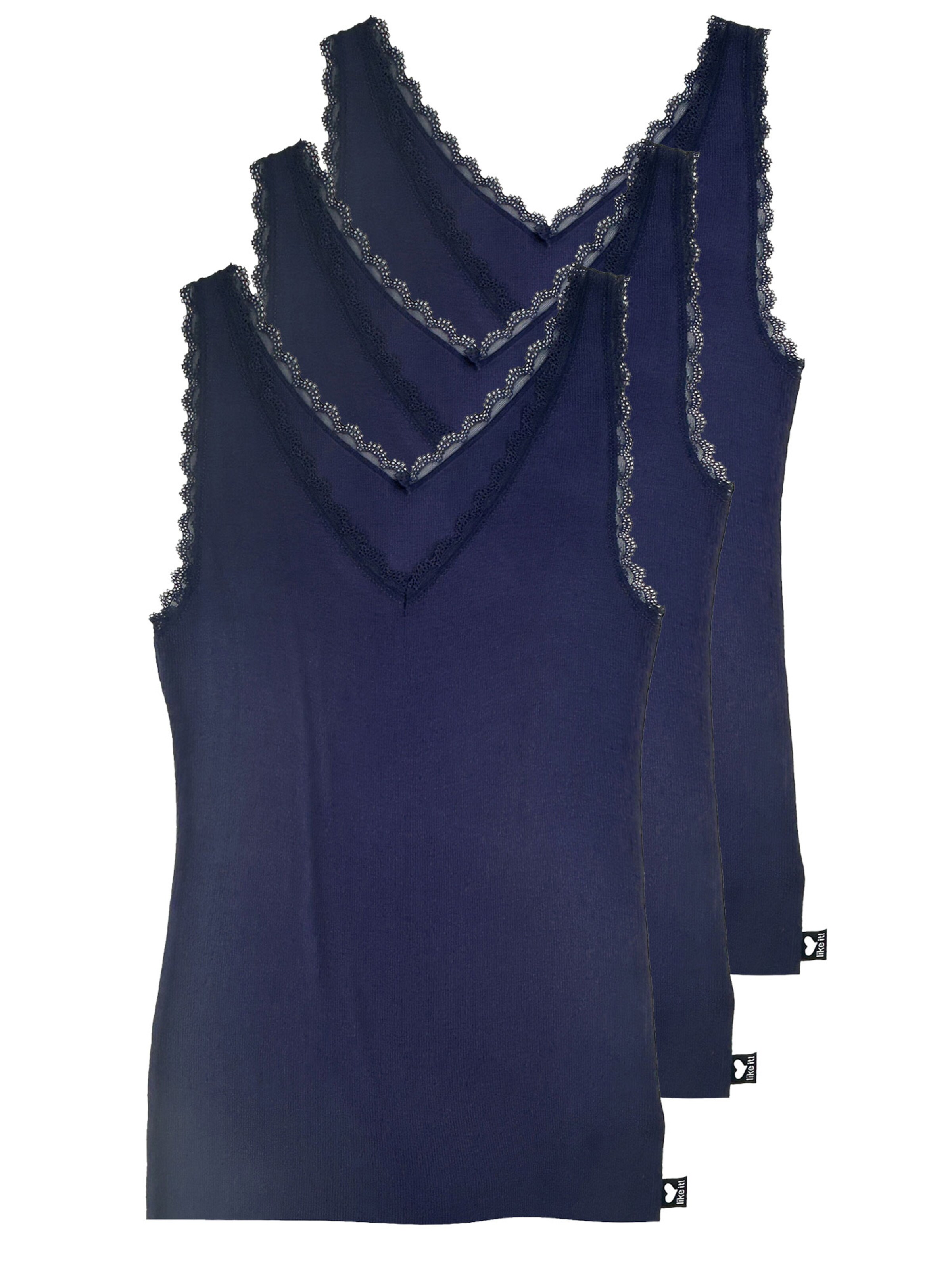 like it! Undershirt in Blue: front