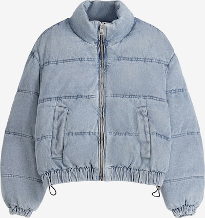 Bershka Veste mi-saison en bleu denim, Vue avec produit