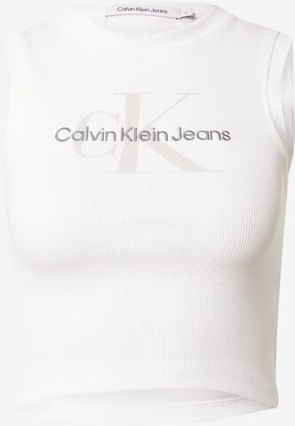 Calvin Klein Jeans - Top en blanco: frente