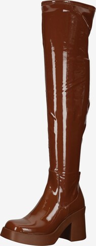 STEVE MADDEN Over the Knee Boots in Brown: front