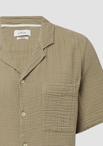 s.Oliver Comfort fit Button Up Shirt in Green