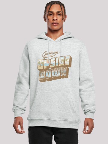 F4NT4STIC Sweatshirt 'Stranger Things Greetings From Upside Down Netflix TV Series' in Grey: front