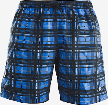 Guggen Mountain Swim Trunks in Blue: front