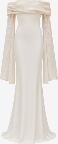 Nisia PartyWear - Vestido de gala 'Habarana' en blanco: frente