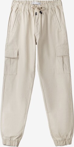 Effilé Pantalon cargo Bershka en beige : devant