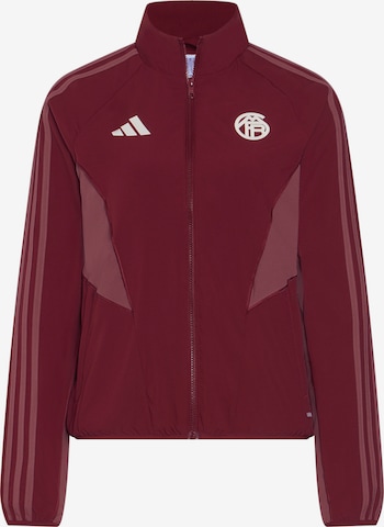 FC BAYERN MÜNCHEN Athletic Zip-Up Hoodie ' Ucl Teamline ' in Red: front