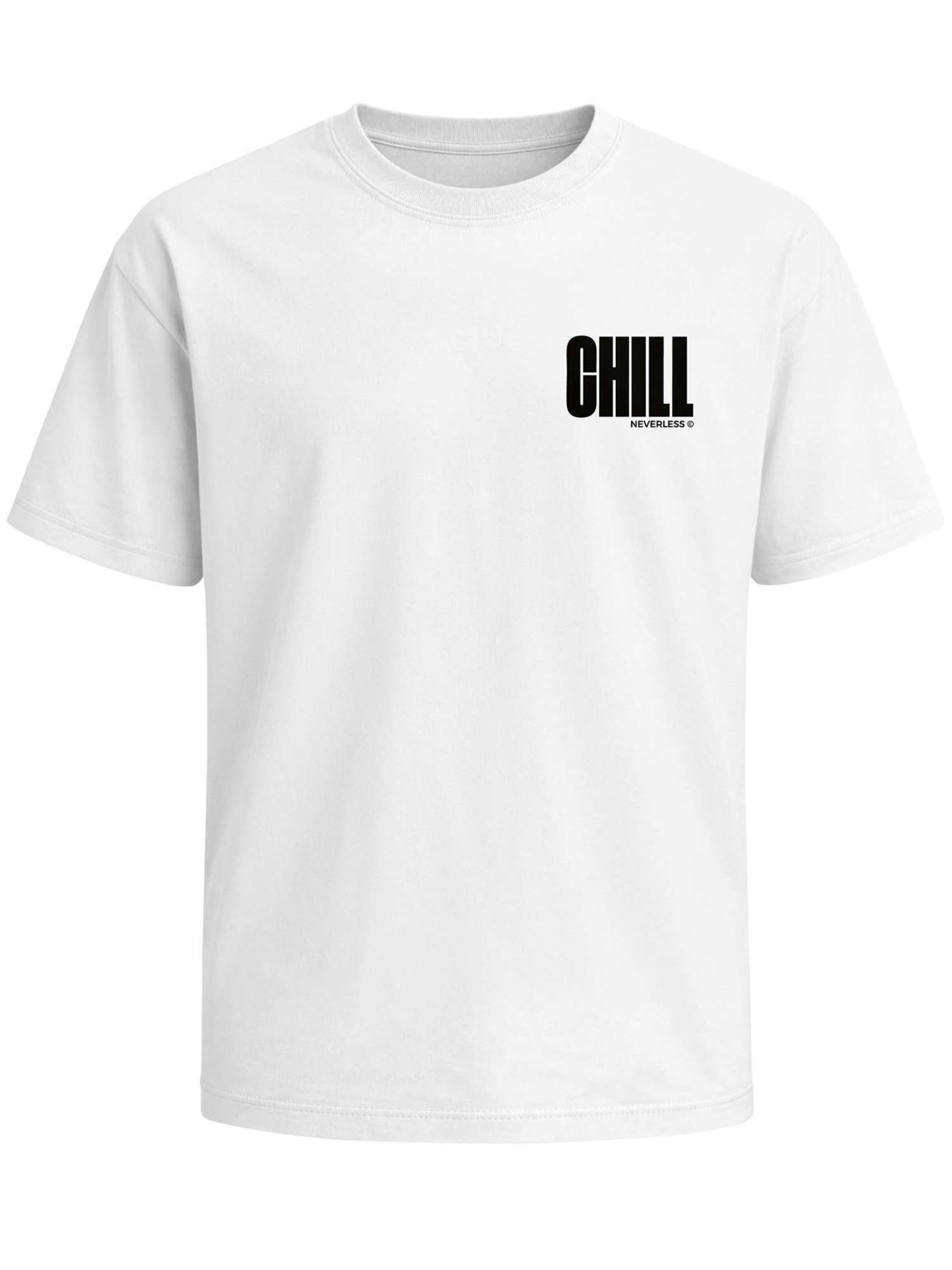 Neverless Shirt 'Chill'‌‌‌‌ in Weiß: Vorderseite