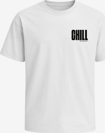 Neverless Shirt 'Chill' in Weiß: Vorderseite