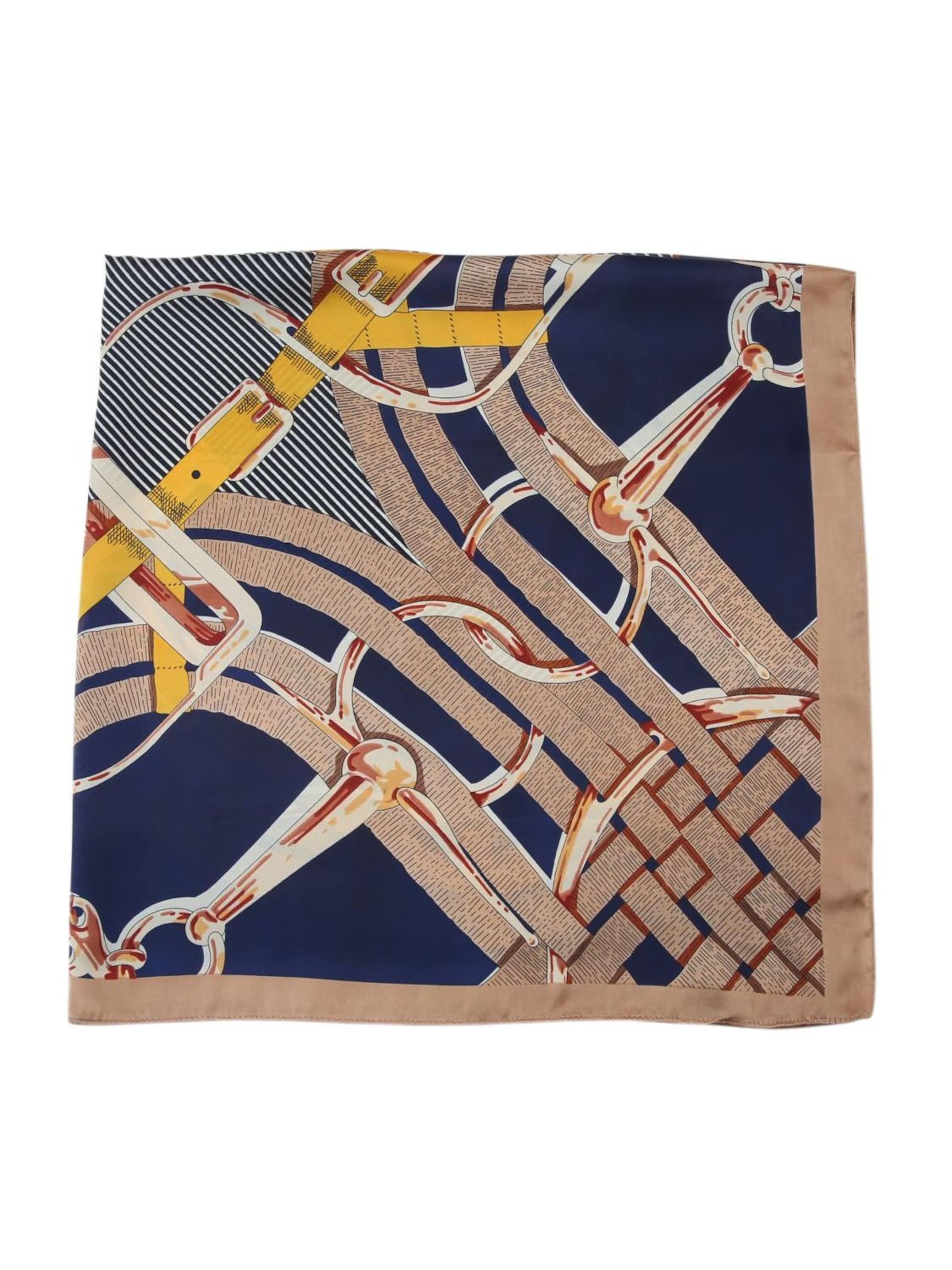 Sciarpa 'Grand carré de Soie Interbelts Zoé' di alberto cabale in blu