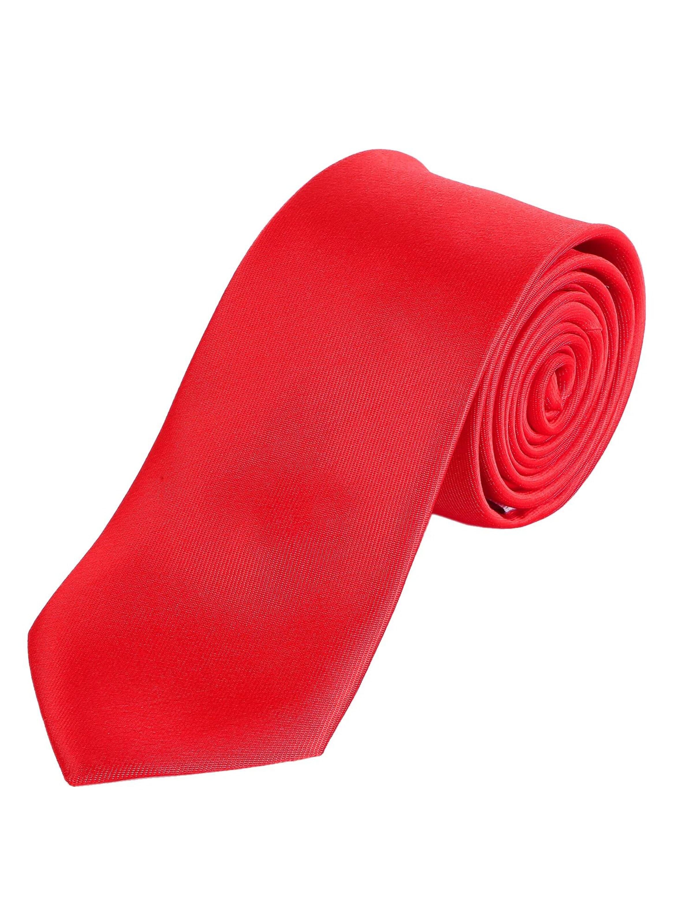 DonDon Tie 'DonDon Herren Krawatte 7 cm klassische handgefertigte Business Krawatte - Blau' in One size in Red, Item view