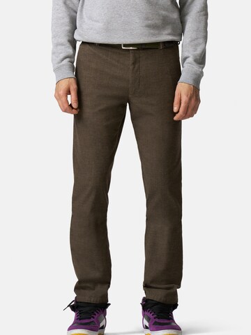 Regular Pantalon chino 'Bonn' MEYER en marron : devant