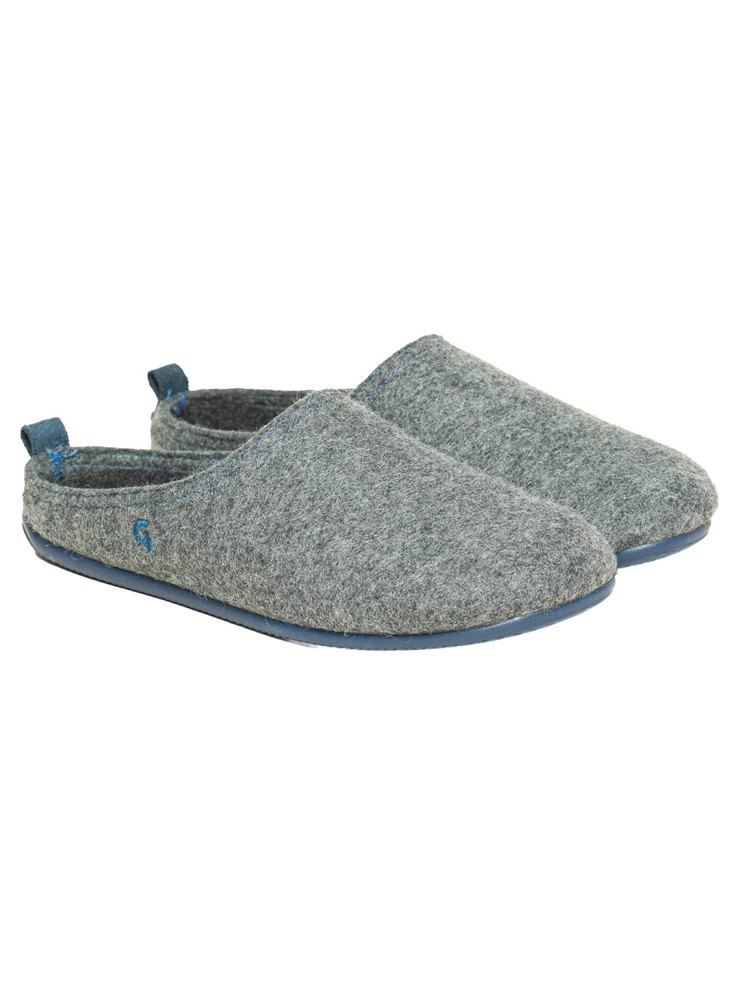 Gottstein Pantolette 'Wool Slide-In'‌‌‌‌‌ in Grau: Vorderseite