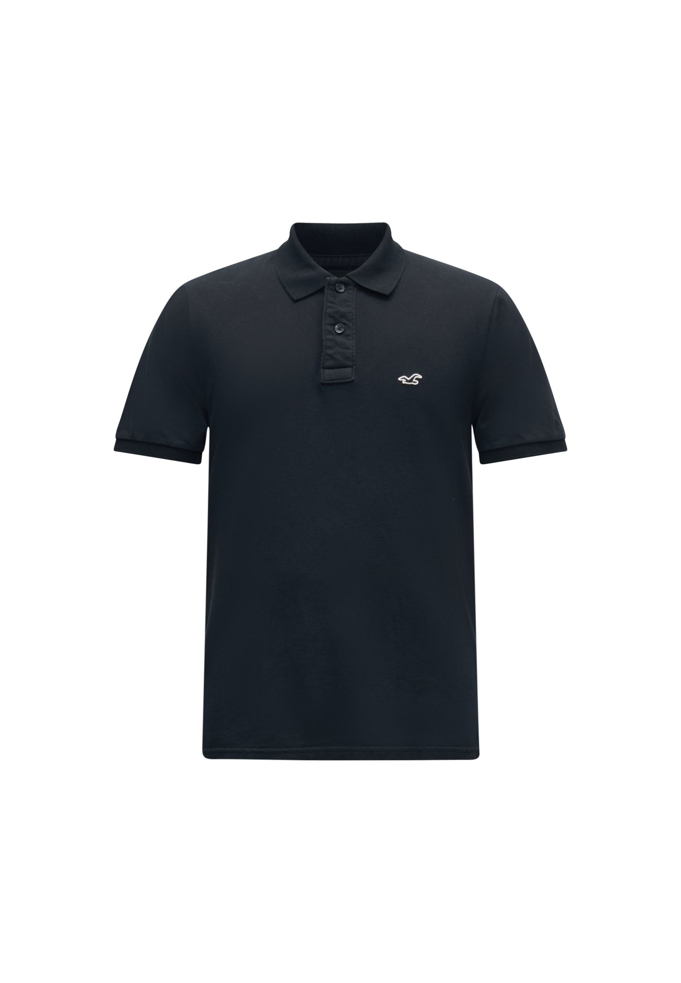 Tricou 'JUL4 INTL EXCLUSIVE' de la HOLLISTER pe negru: față