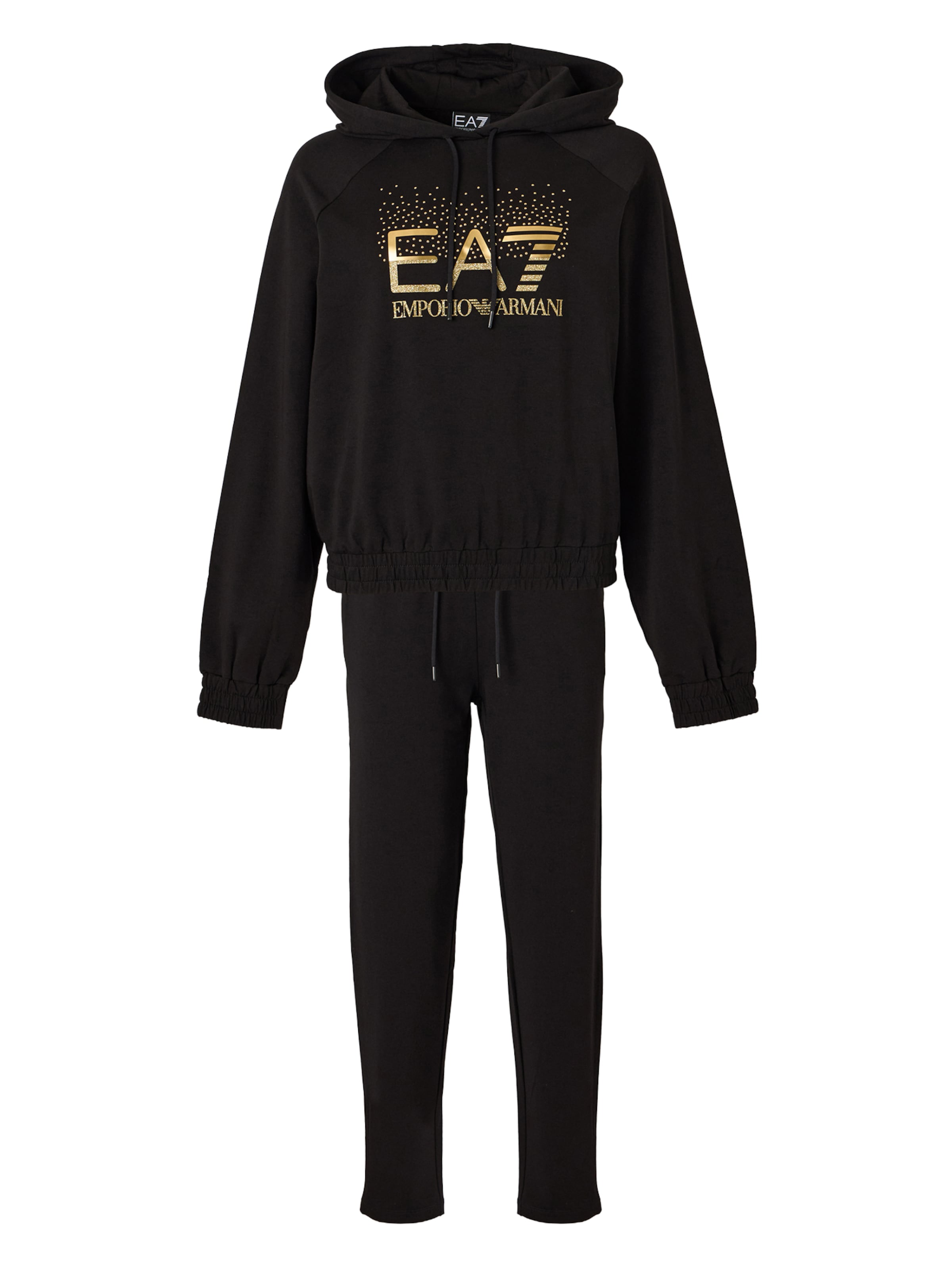EA7 Emporio Armani Trainingspak in Zwart: voorkant