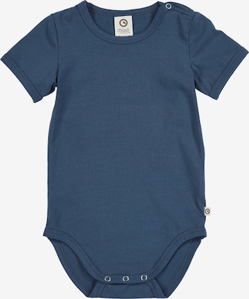 Tutina / body per bambino di Müsli by GREEN COTTON in blu: frontale