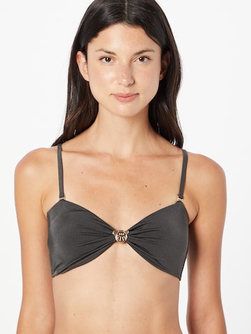 Smiles Bandeau Bikini Top 'Vivian' in Grey: front