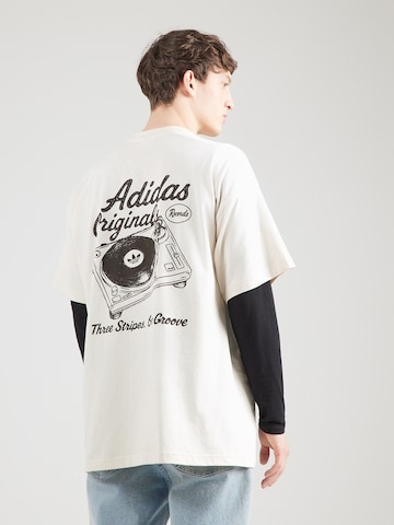 Tricou 'RECORD' de la ADIDAS ORIGINALS pe alb: față