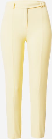 PATRIZIA PEPE Slim fit Pleated Pants in Yellow: front