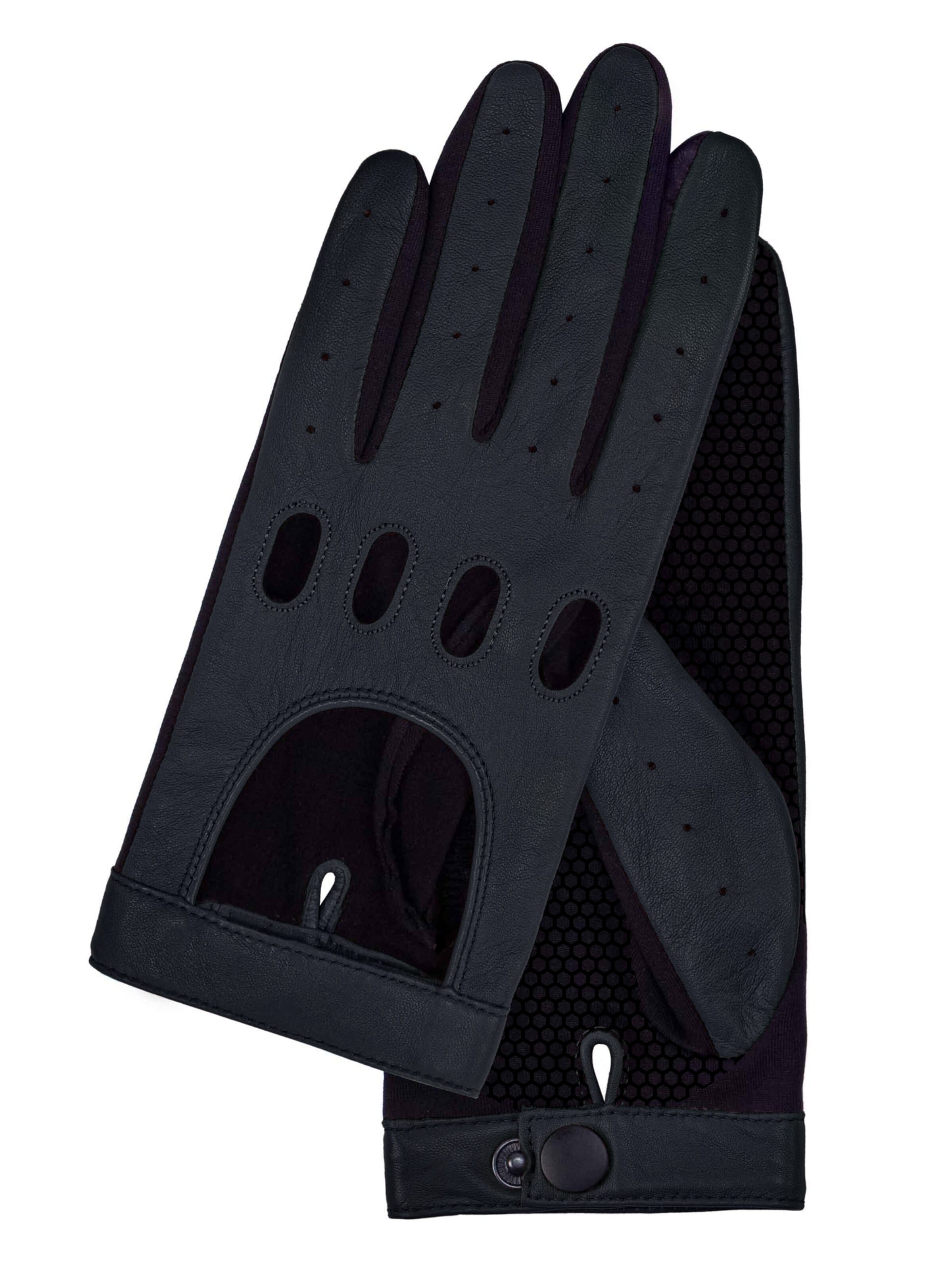 KESSLER Full Finger Gloves in Black: front