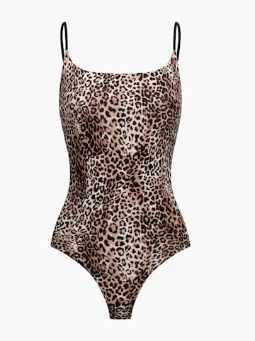 cfab (formerly creamy fabrics) Shapingbody 'Cami Bodysuit mit String' i beige: framsida