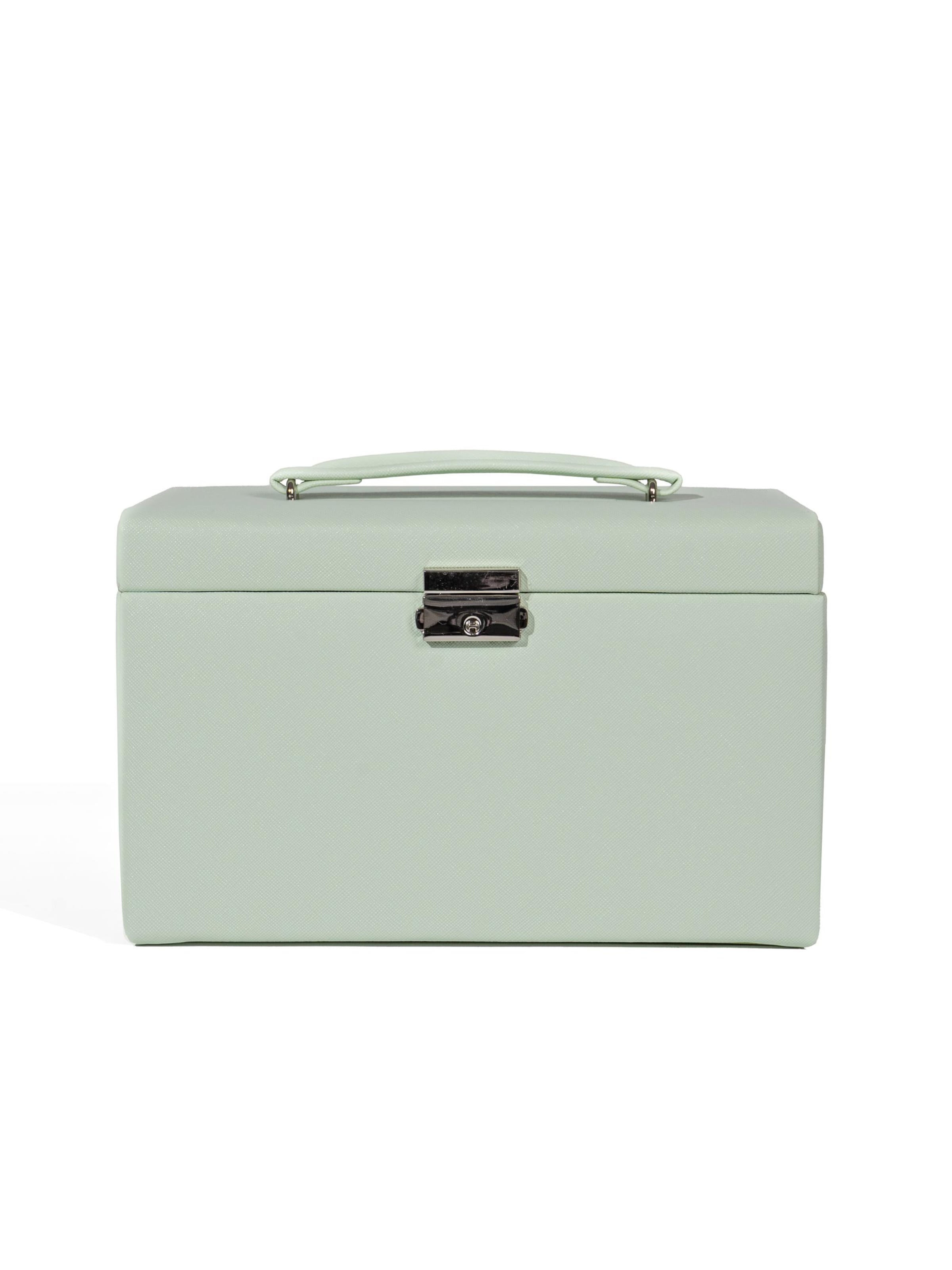 Friedrich23 Jewelry storage 'JOLIE Schmuckkästchen - Kreuznarben Optik' in Green: front