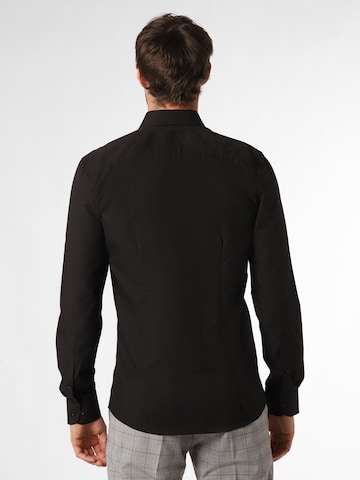 Coupe slim Chemise Finshley & Harding en noir