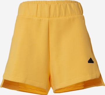 ADIDAS SPORTSWEAR Свободный крой Спортивные штаны 'Z.N.E.' в Желтый: спереди