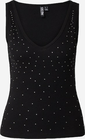 PIECES Top 'NAVA' in Black: front