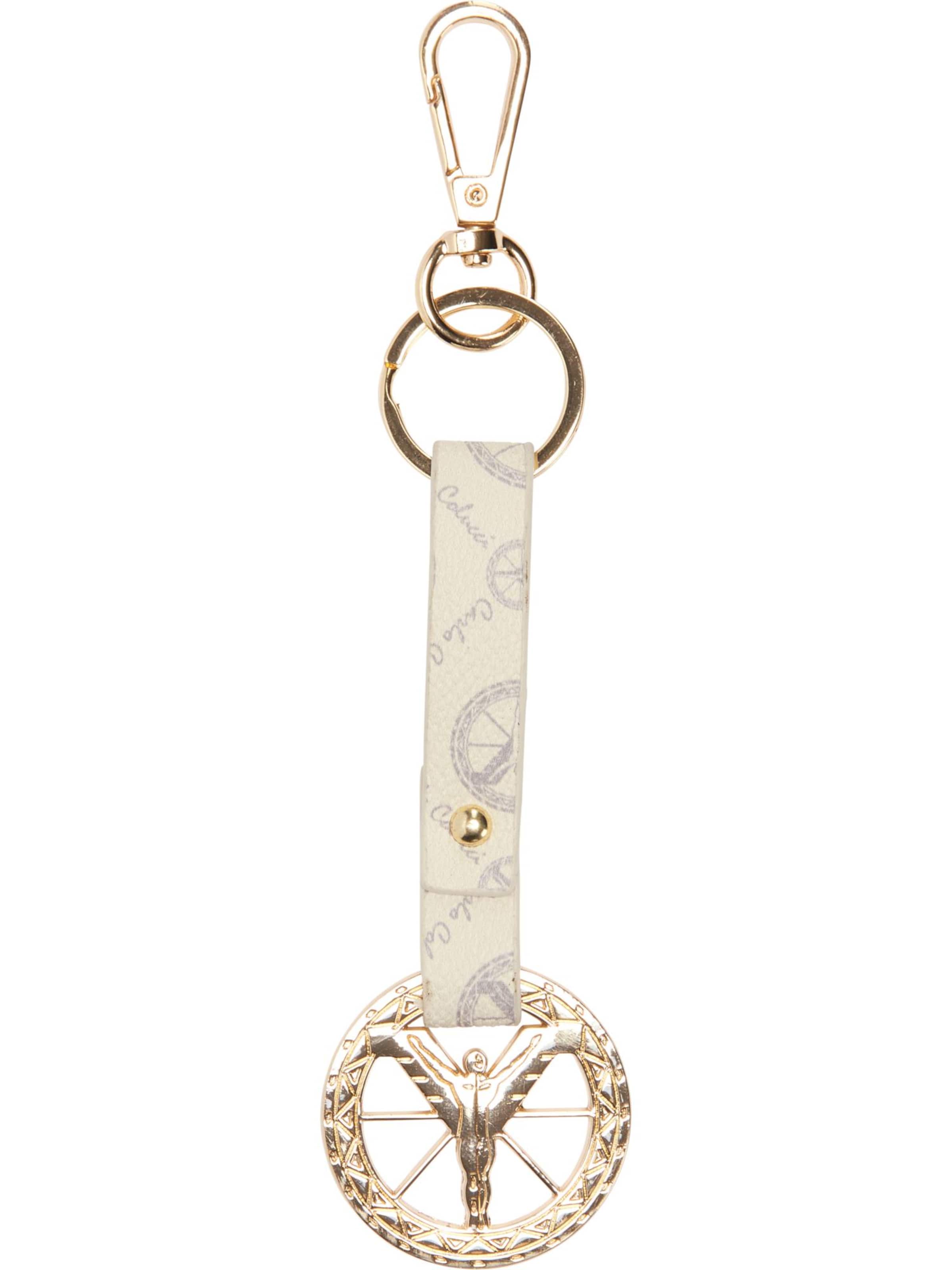 Carlo Colucci Sleutelhanger 'Covre' in Beige: voorkant