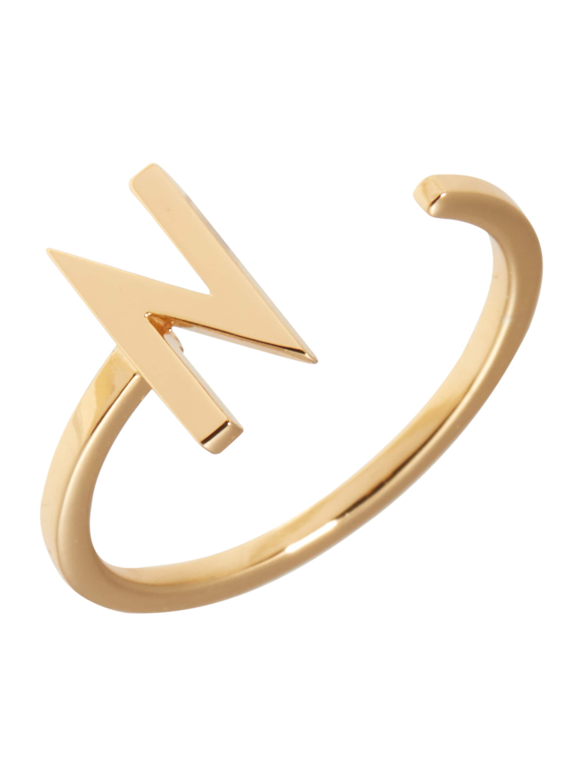 zelts Design Letters Gredzens: no priekšpuses