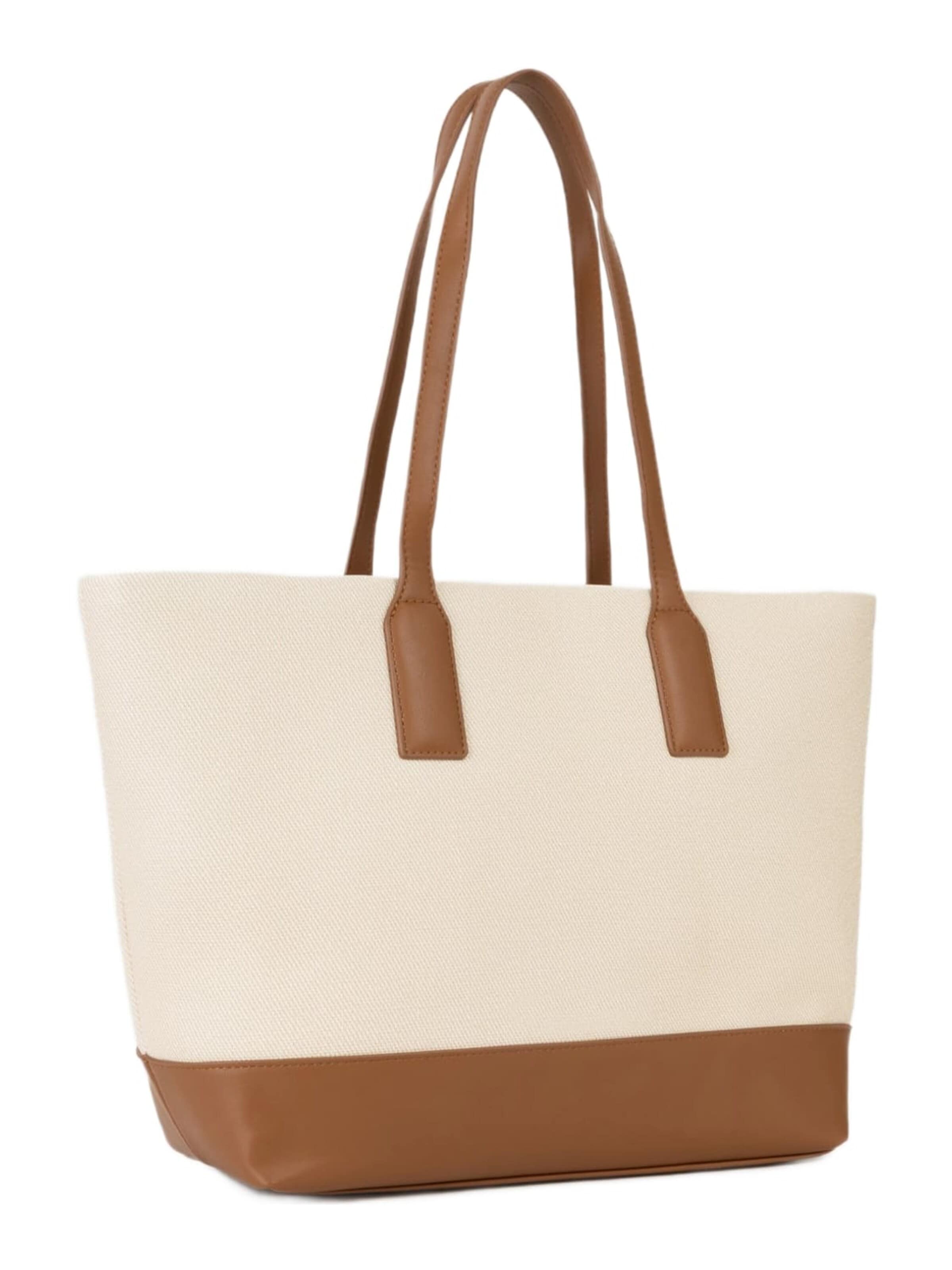 VALENTINO Nákupní taška 'Valentino Sac Cabas Atena Marron Femme Naturale/Cuoio' – hnědá