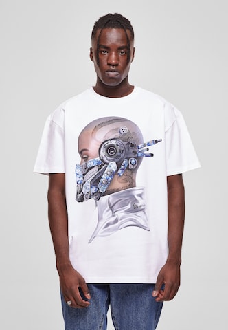 Tricou 'The Mask' de la Forgotten Faces pe alb: față