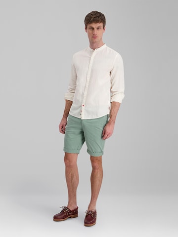 TIMEZONE Shirt 'Stand-up-collar' in White