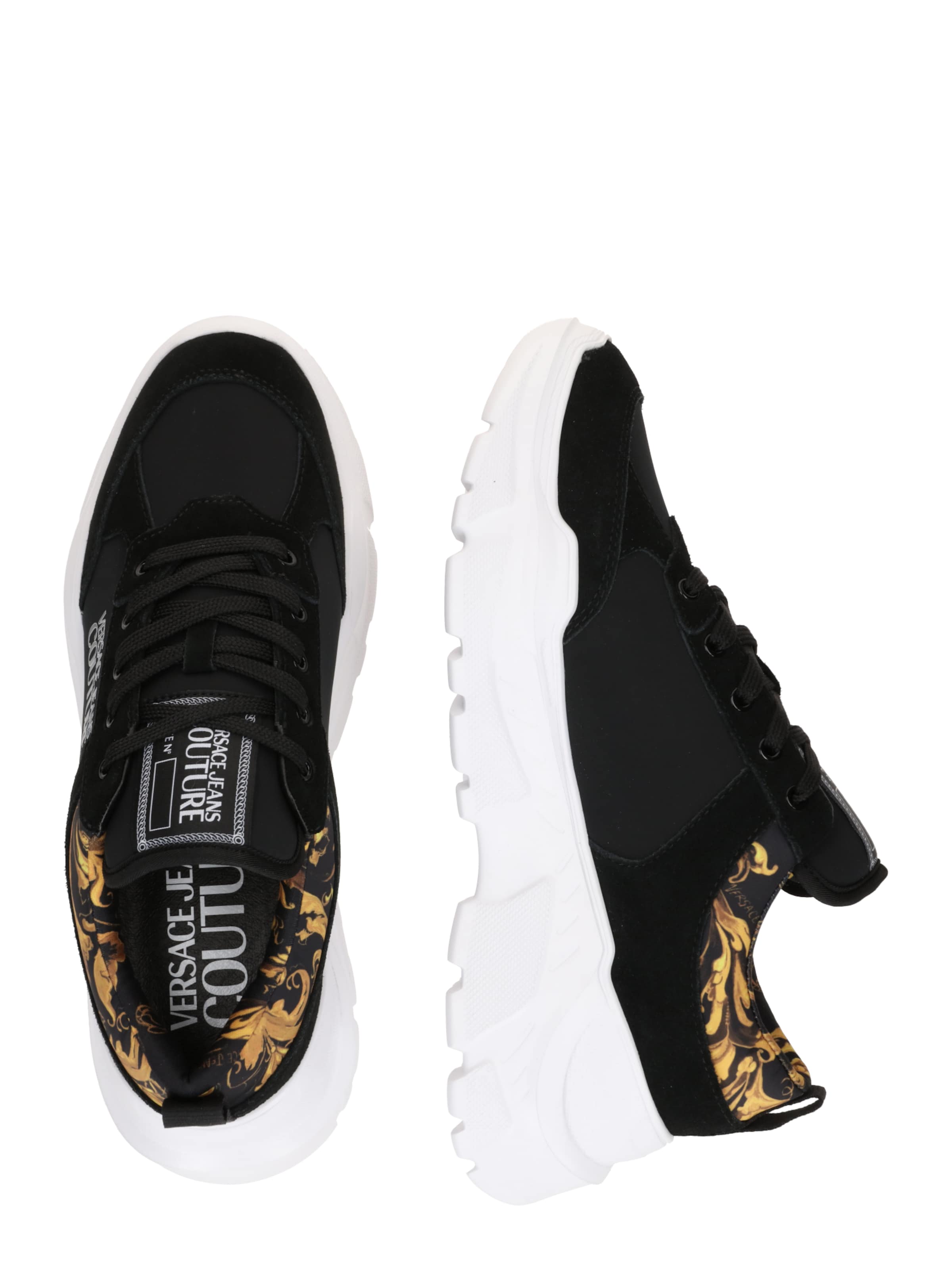 Versace Jeans Couture Ниски маратонки 'SPEEDTRACK' в черно