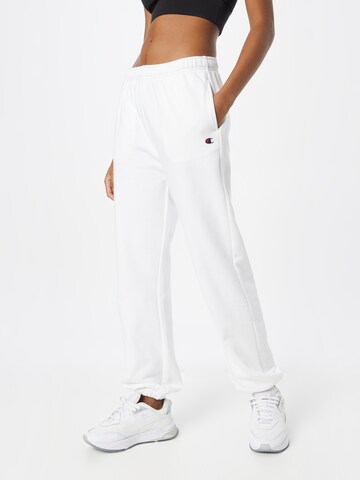 Effilé Pantalon Champion Authentic Athletic Apparel en blanc : devant