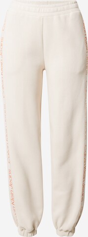 Calvin Klein Jeans Tapered Pants in Beige: front