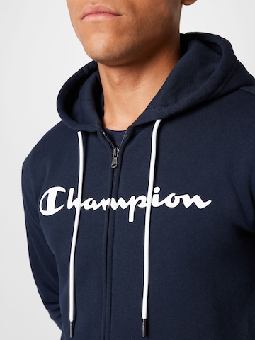 Champion Authentic Athletic Apparel Zip-Up Hoodie in Blue