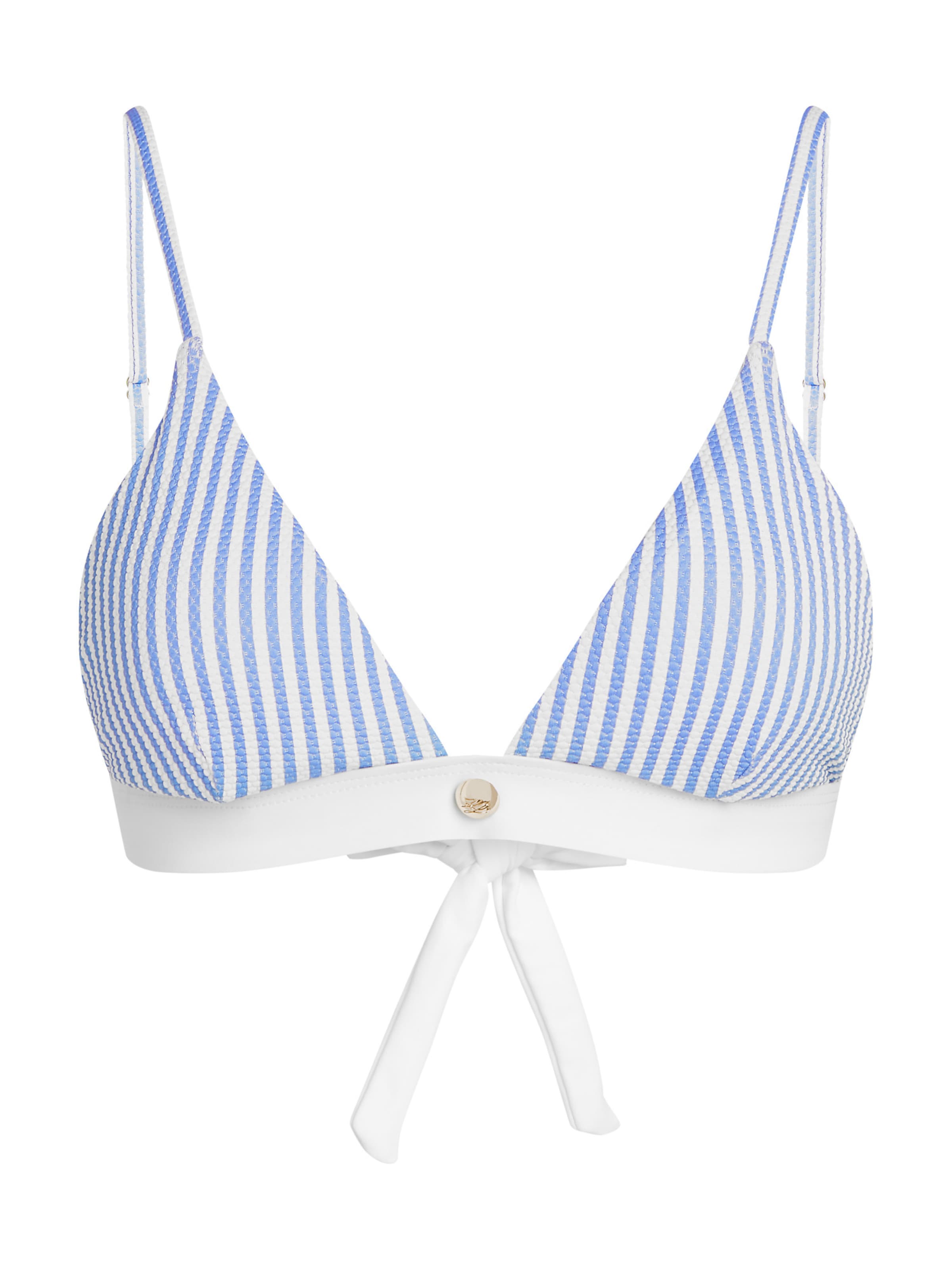 Karl Lagerfeld Hauts de bikini en bleu clair / blanc, Vue avec produit
